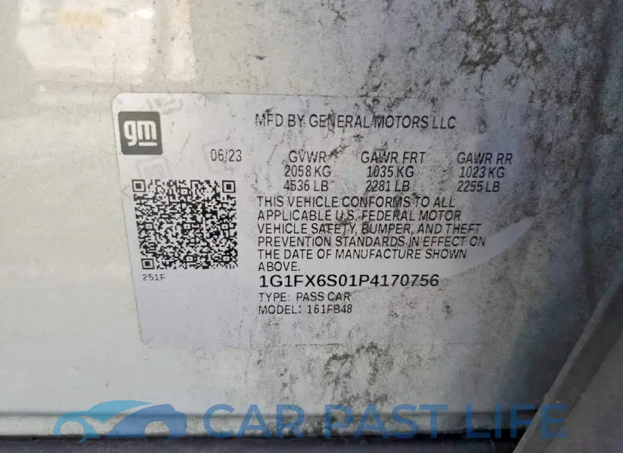 1G1FX6S01P4170756# 14