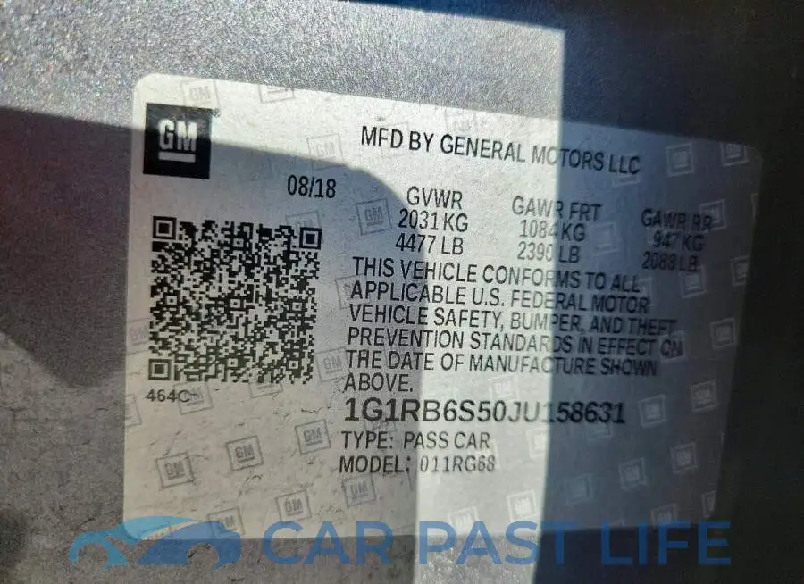 1G1RB6S50JU158631# 12