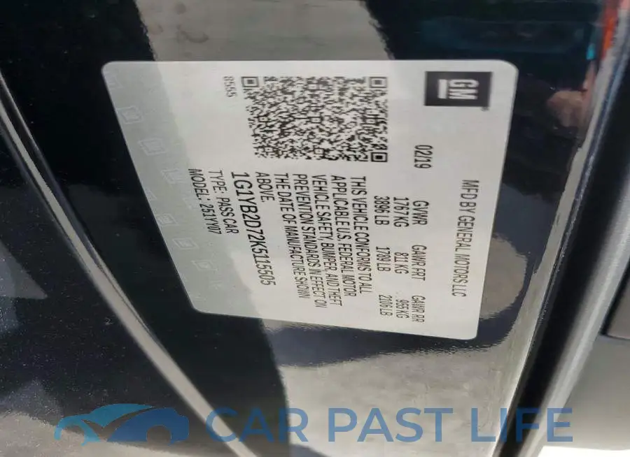 1G1YB2D72K5115505# 12