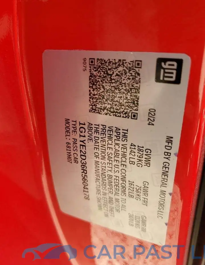 1G1YE2D36R5604178# 13