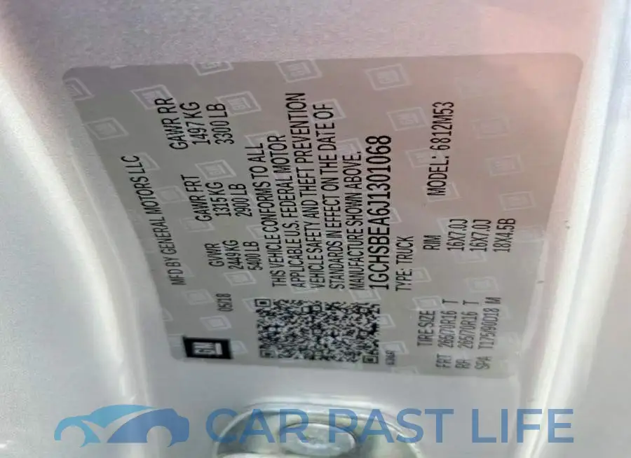 1GCHSBEA6J1301068# 12