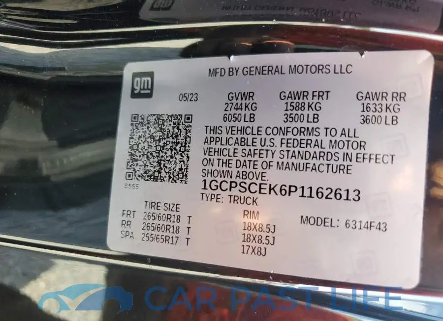 1GCPSCEK6P1162613# 12