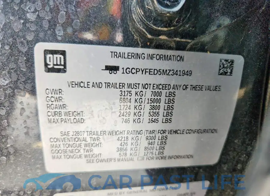 1GCPYFED5MZ341949# 12