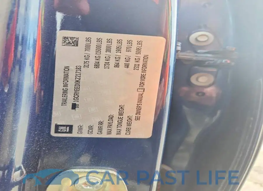 1GCRYEED0KZ217183# 12