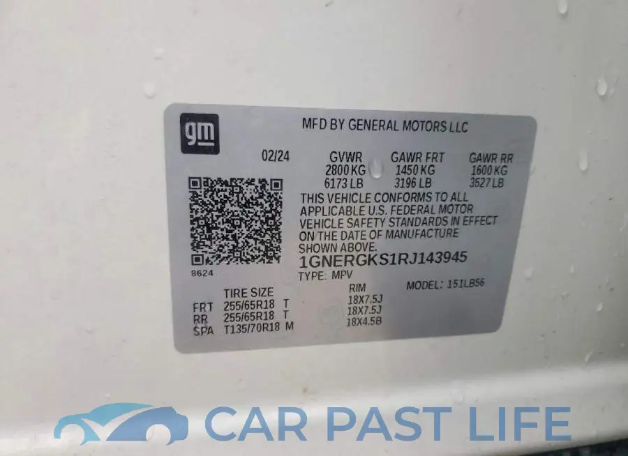 1GNERGKS1RJ143945# 14