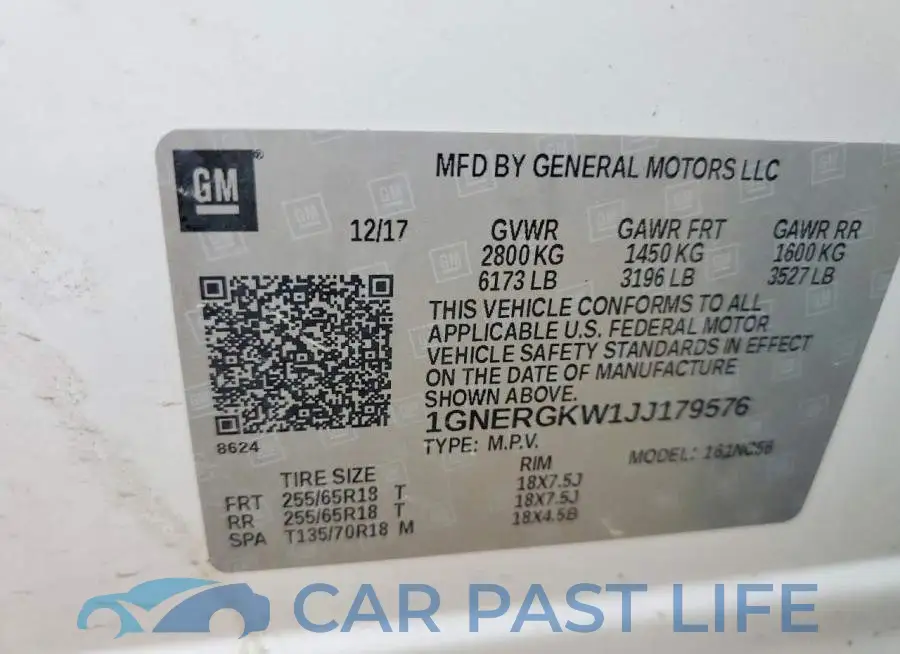 1GNERGKW1JJ179576# 13