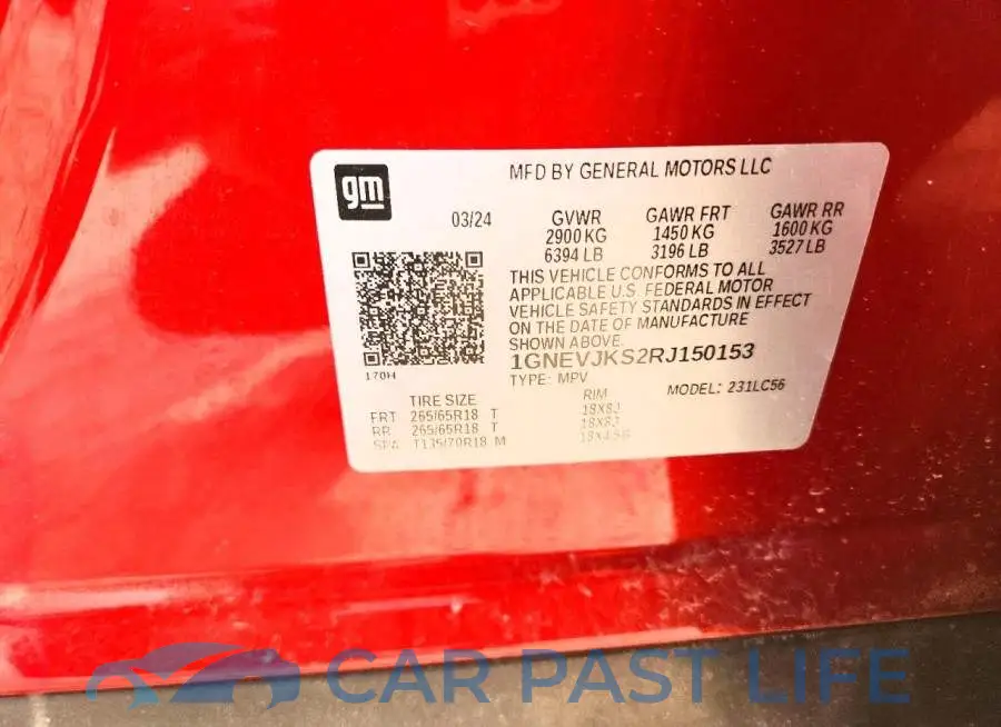 1GNEVJKS2RJ150153# 13