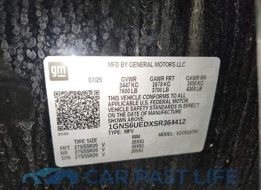 1GNS6UEDXSR364412# 13