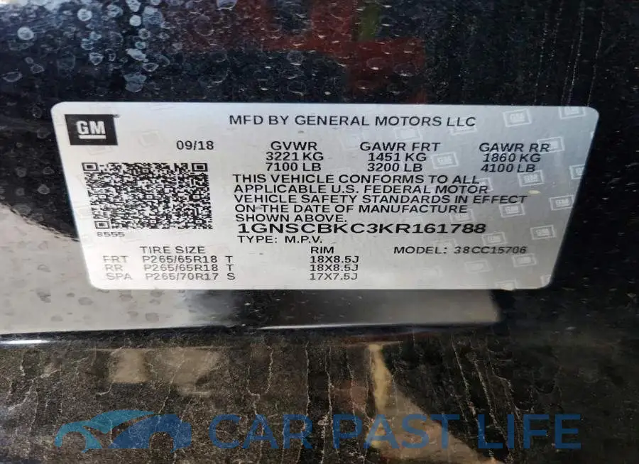 1GNSCBKC3KR161788# 14