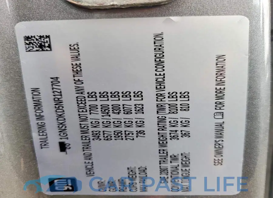 1GNSKDKD5NR127704# 13