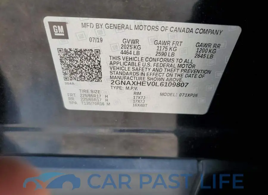 2GNAXHEV0L6109807# 13