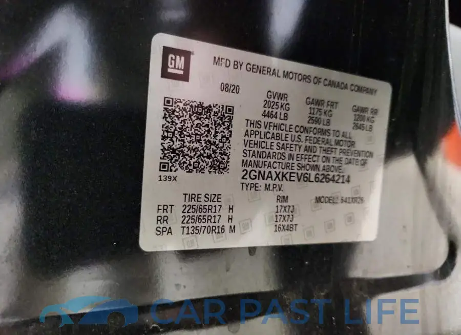 2GNAXKEV6L6264214# 13