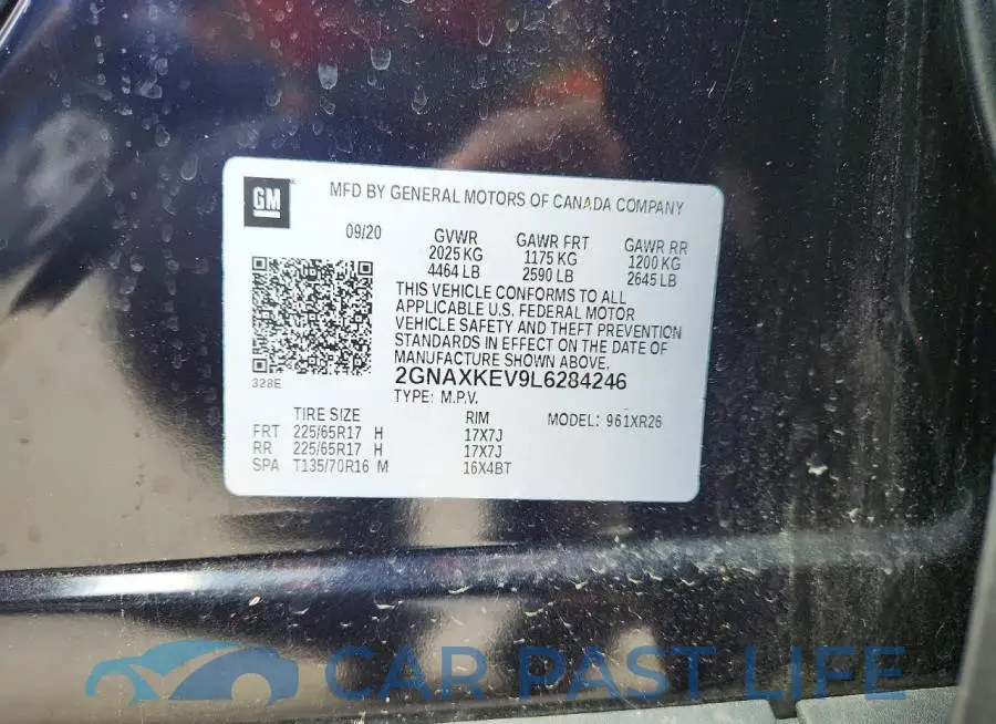 2GNAXKEV9L6284246# 13