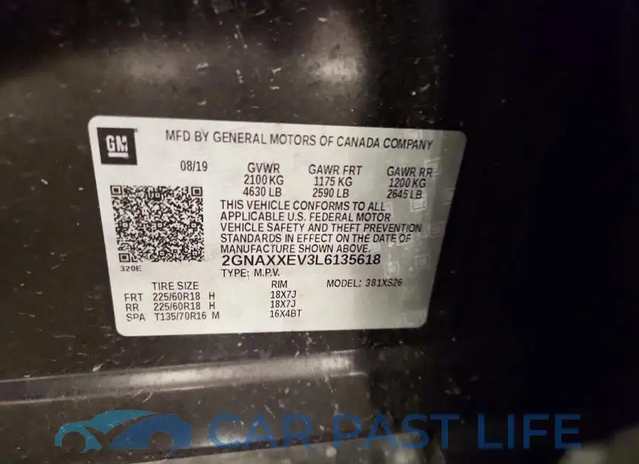 2GNAXXEV3L6135618# 13