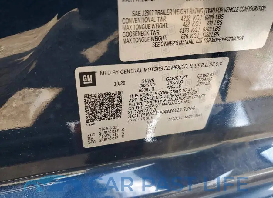 3GCPWCEK4MG113394# 12