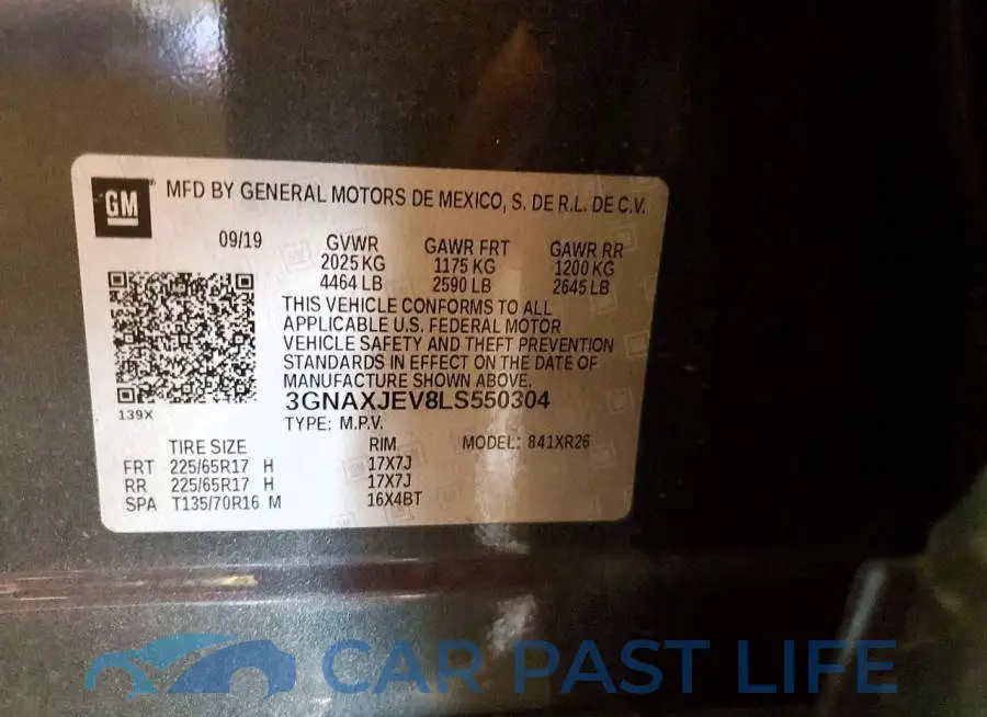 3GNAXJEV8LS550304# 13