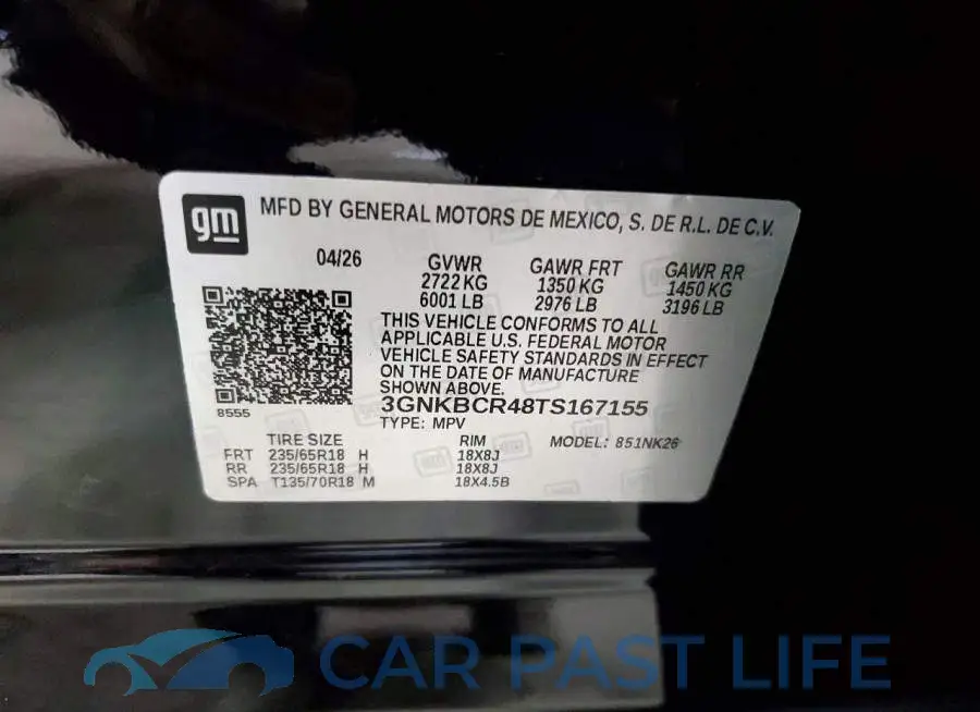 3GNKBCR48TS167155# 13