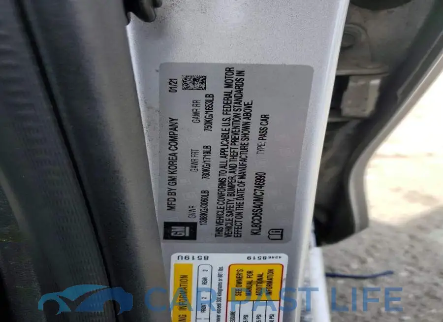 KL8CD6SA0MC746990# 12