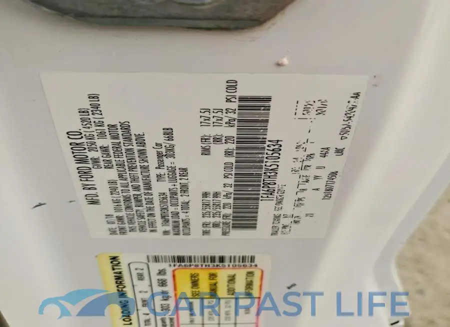 1FA6P8TH3K5105634# 12