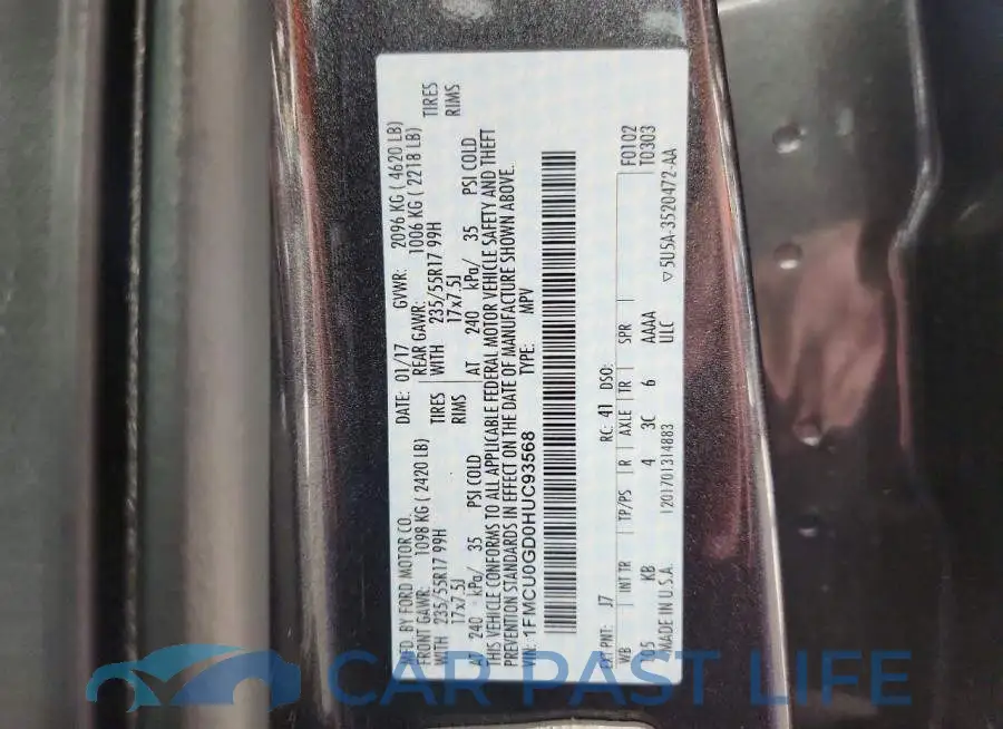 1FMCU0GD0HUC93568# 13