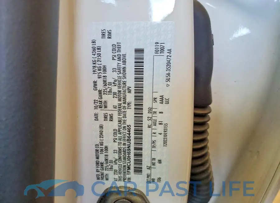 1FMCU0H69NUB64465# 14