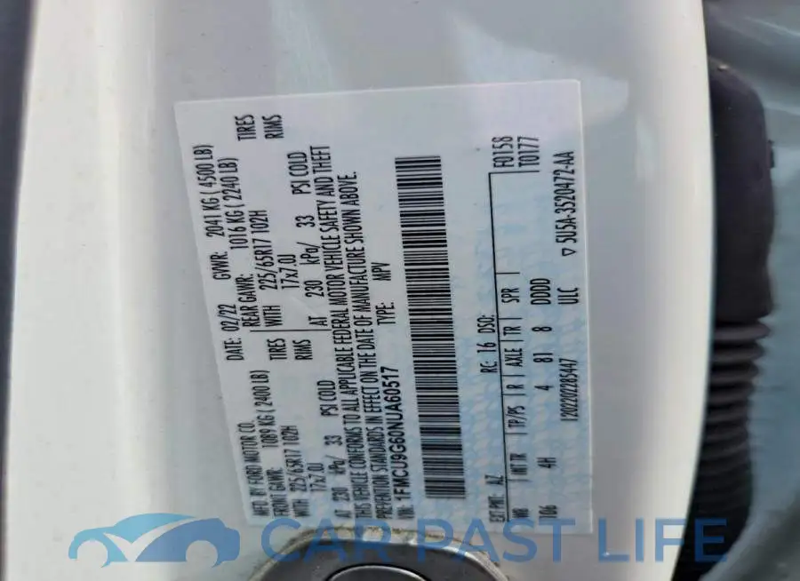 1FMCU9G60NUA60517# 13