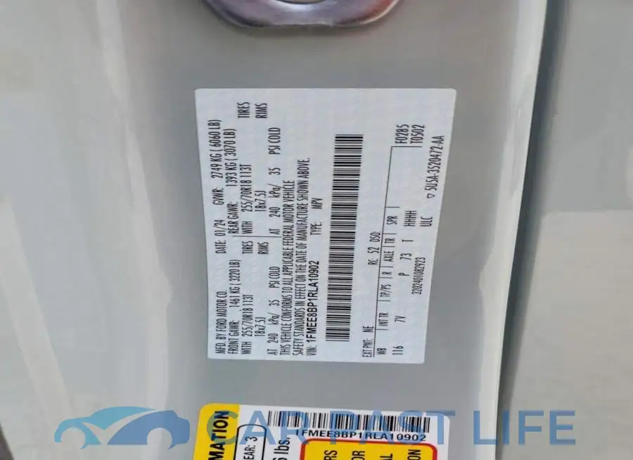 1FMEE8BP1RLA10902# 12