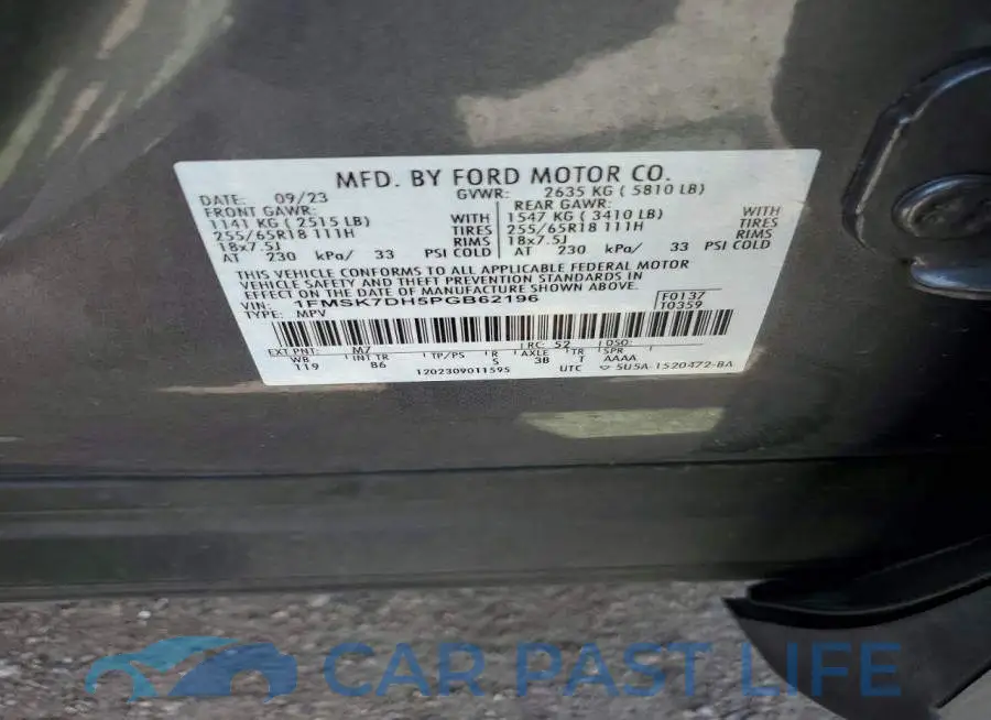 1FMSK7DH5PGB62196# 14
