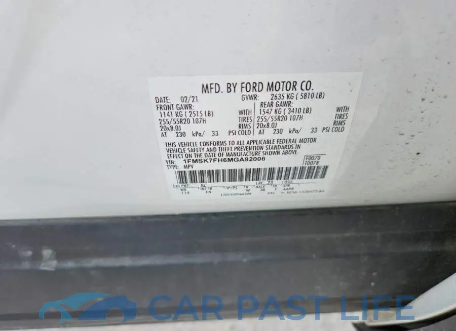 1FMSK7FH6MGA92006# 13