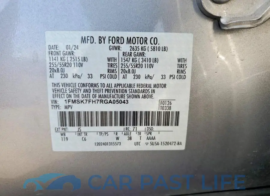 1FMSK7FH7RGA05043# 13