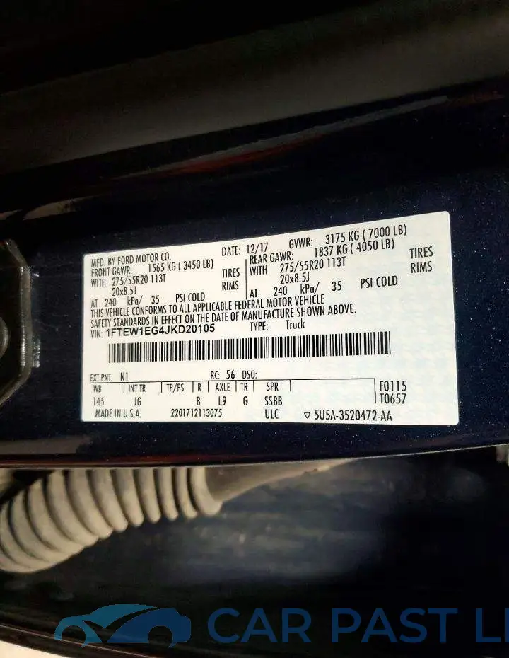 1FTEW1EG4JKD20105# 12
