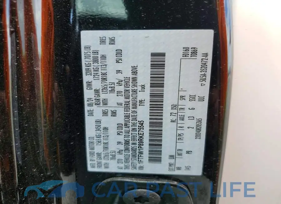 1FTFW1P89RKE75545# 13