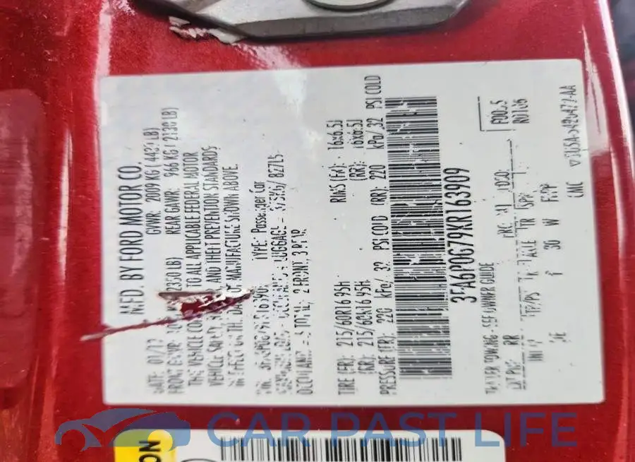 3FA6P0G79KR163909# 12