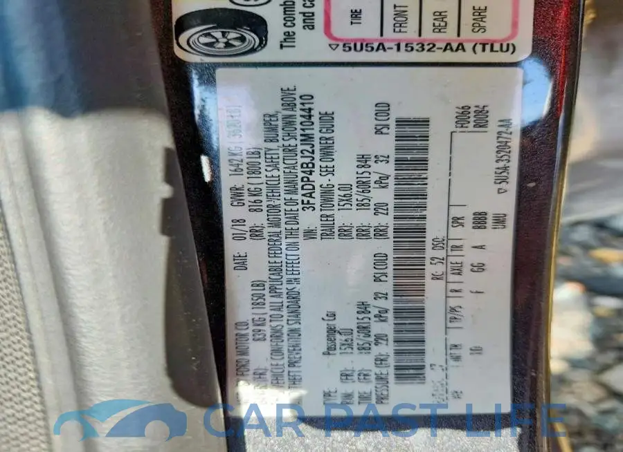 3FADP4BJ2JM104410# 12
