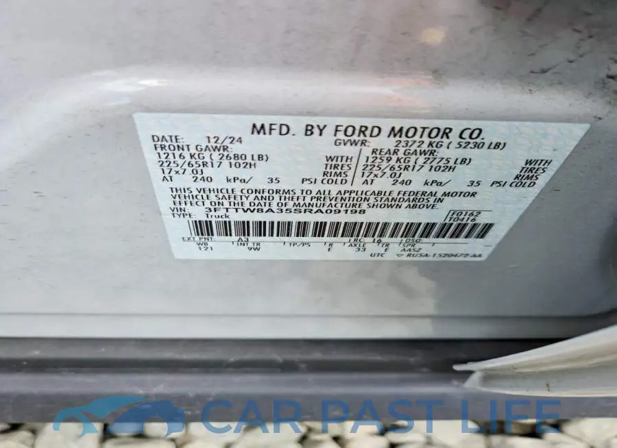 3FTTW8A35SRA09198# 12