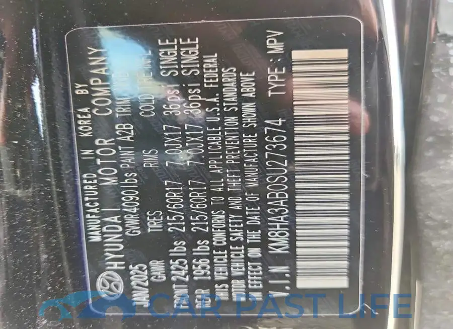 KM8HA3AB0SU273674# 13