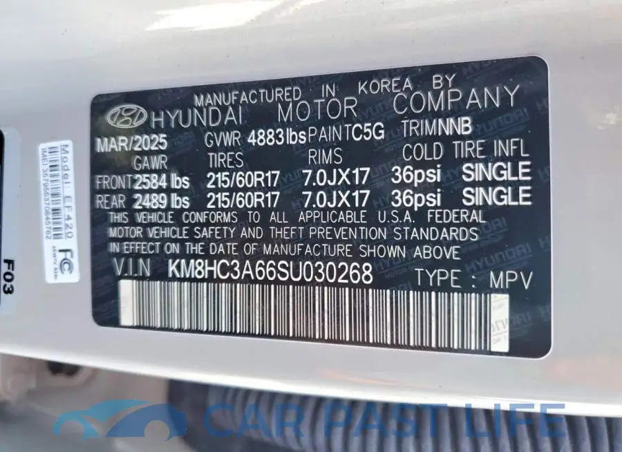 KM8HC3A66SU030268# 13