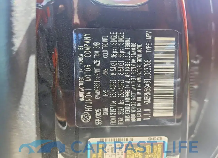 KM8RM5SA8TU033786# 14