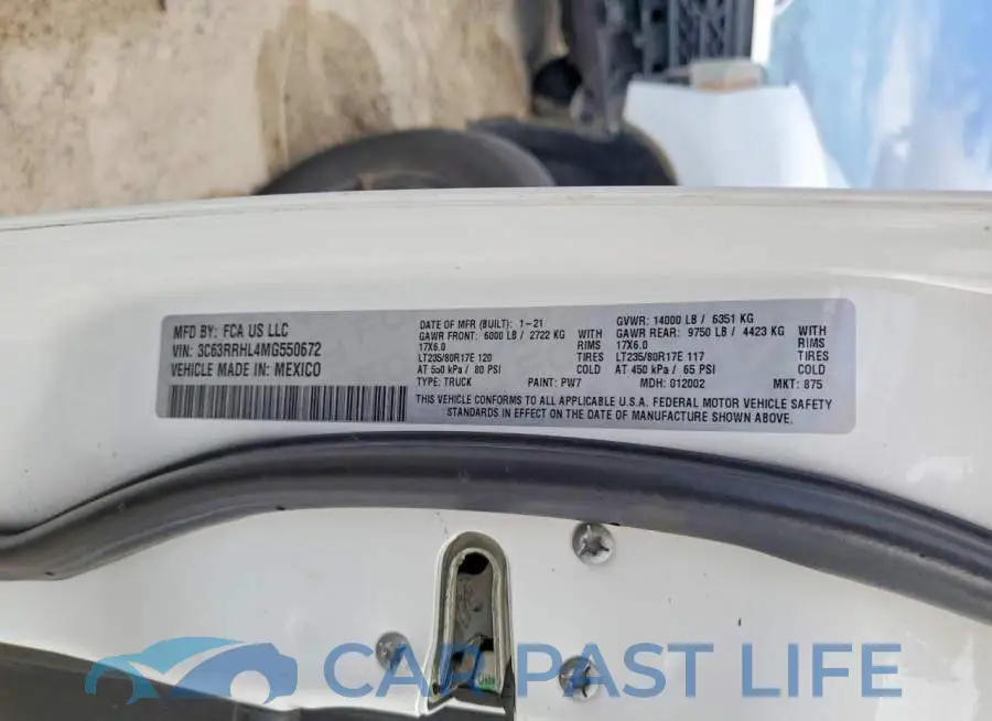 3C63RRHL4MG550672# 12