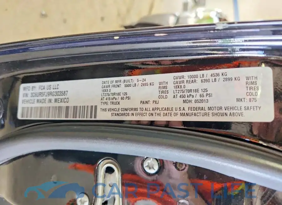 3C6UR5FJ9RG303587# 12