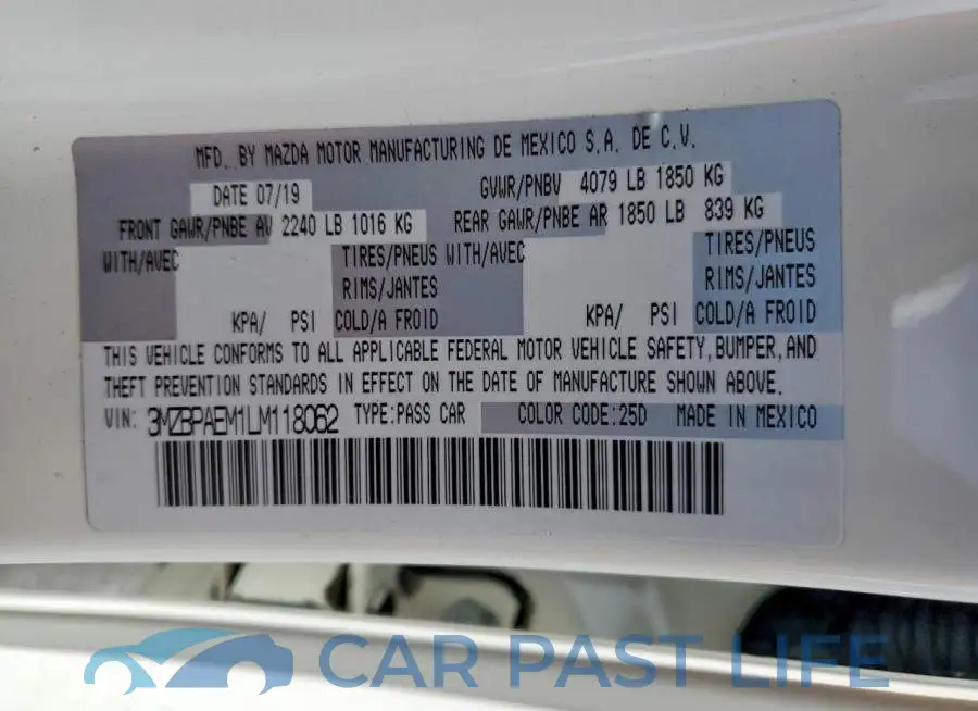 3MZBPAEM1LM118062# 13