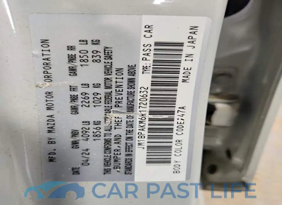 JM1BPAKM6R1720632# 12