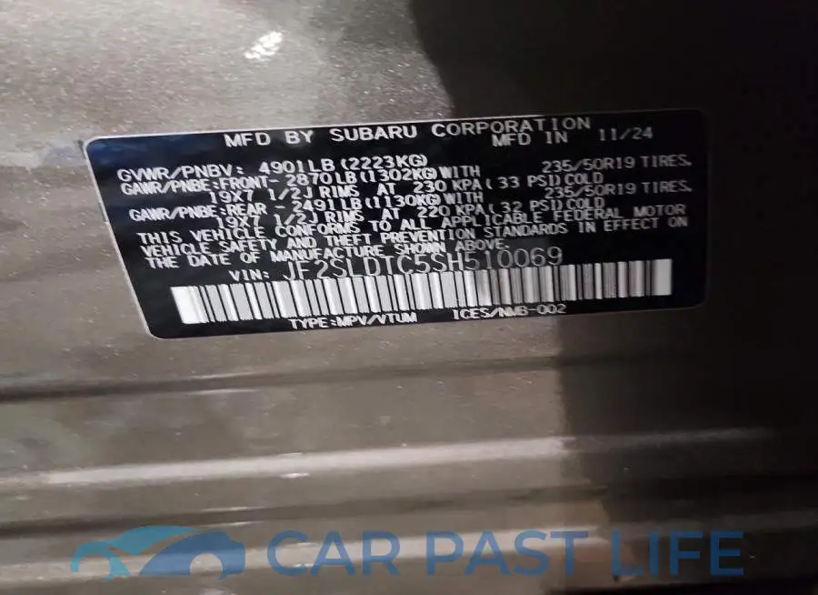 JF2SLDTC5SH510069# 13