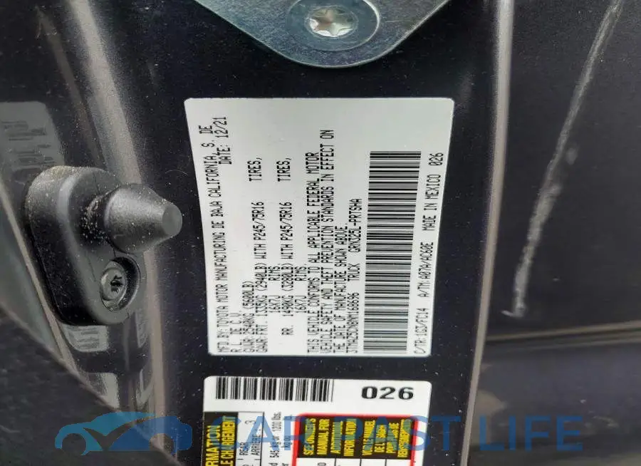 3TMAZ5CN8NM168696# 12