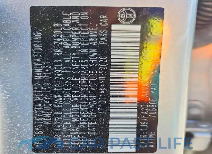 4T1C11AK4MU552028# 12