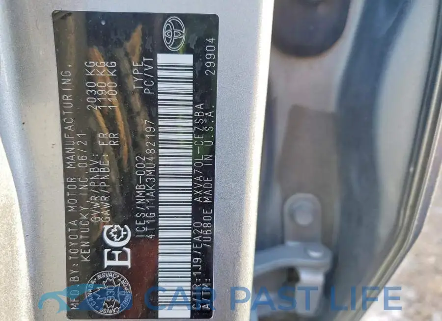 4T1G11AK3MU482197# 13
