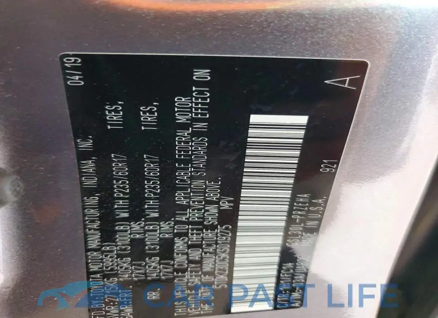 5TDKZ3DC5KS019275# 13