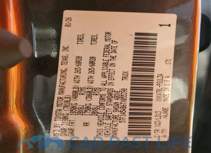 5TF1A5AB6TX055398# 13