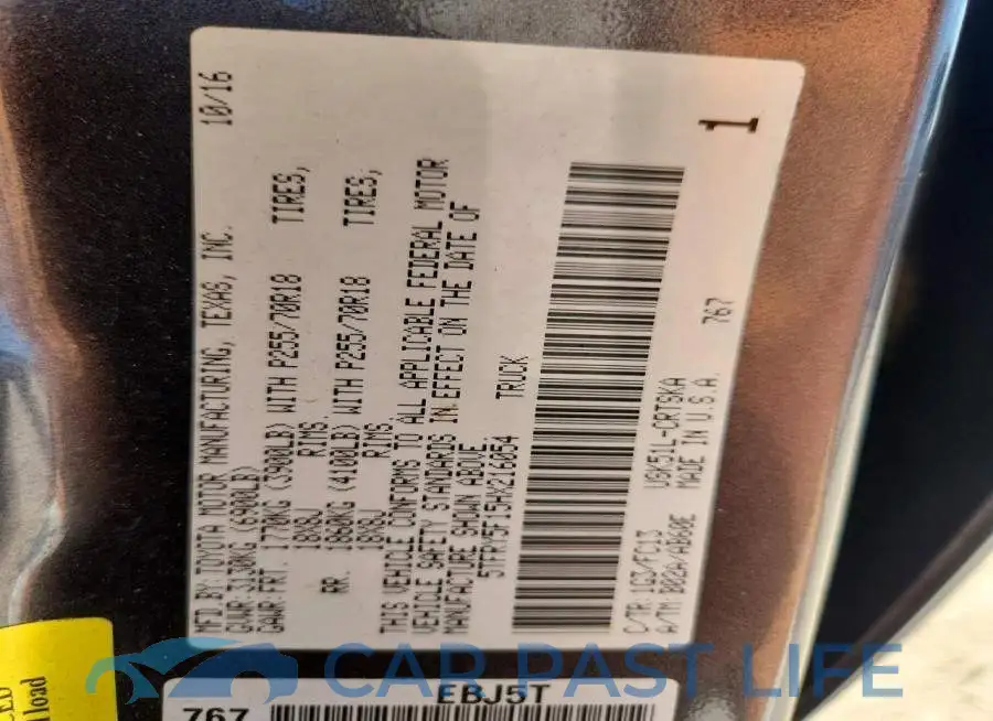 5TFRY5F15HX216054# 12