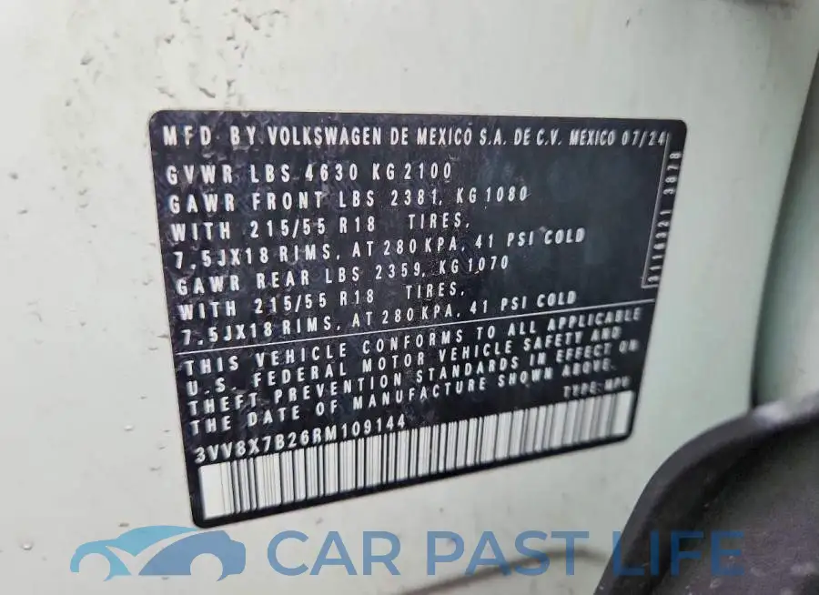 3VV8X7B26RM109144# 13